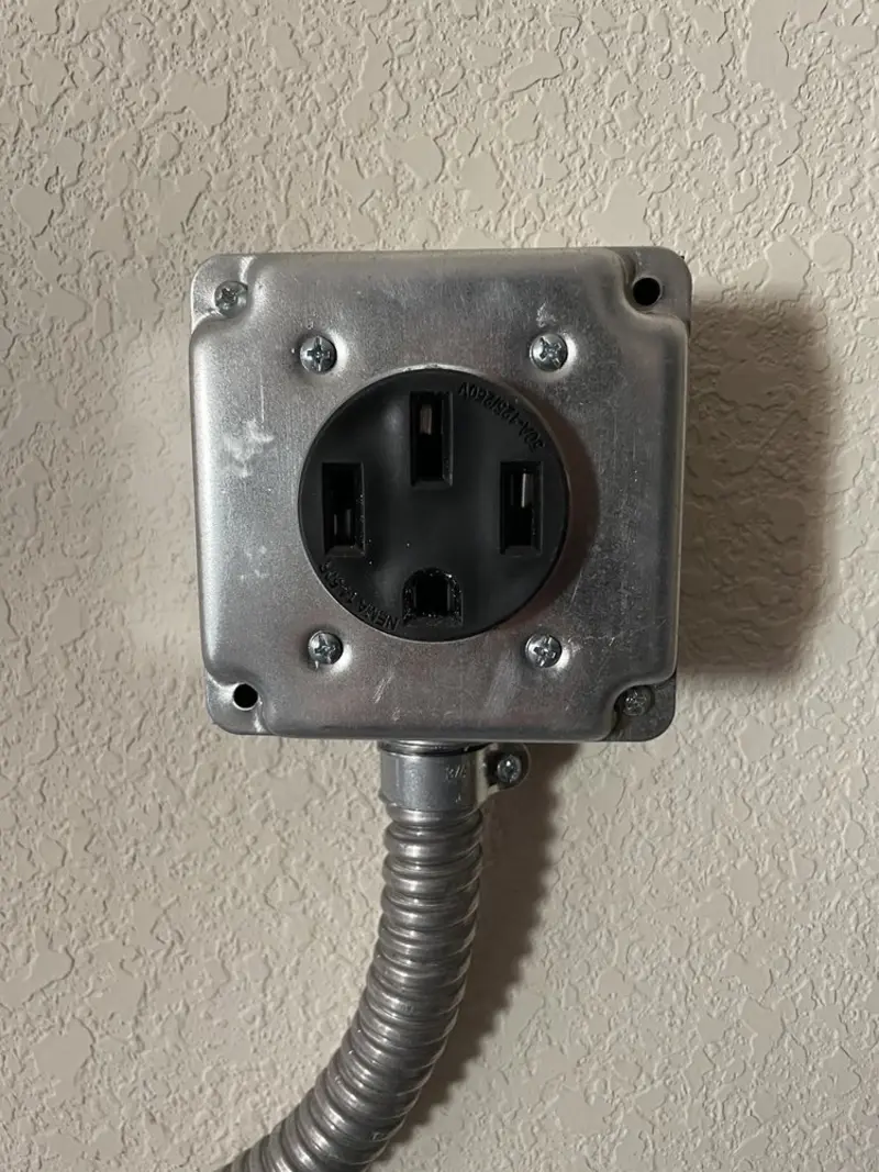 NEMA 14-50 outlet installed for Electrical Panel Upgrade in Conneaut